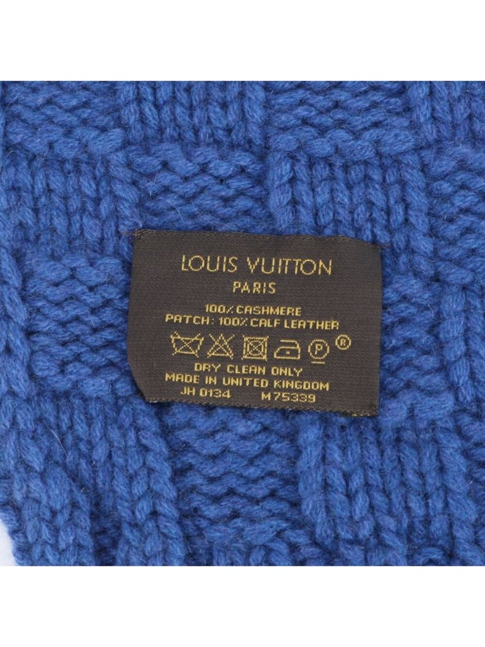 Louis Vuitton Echarpe Helsinki Cashmere 100% Scarf Blue Ebm - Picture 6 of 7